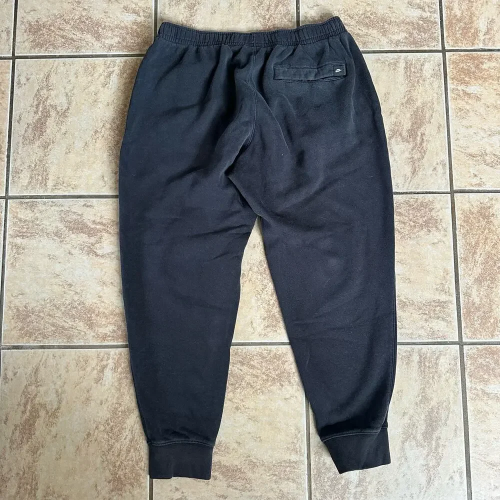 Nike Black Sweatpants Size Large Just Do‎ It Basic Logo Elastic Waist Pull On